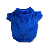 Designed Plush Pet Clothes, Blue Plush Sweatshirt for Dog & Cat Pet Accessories Design Clothes