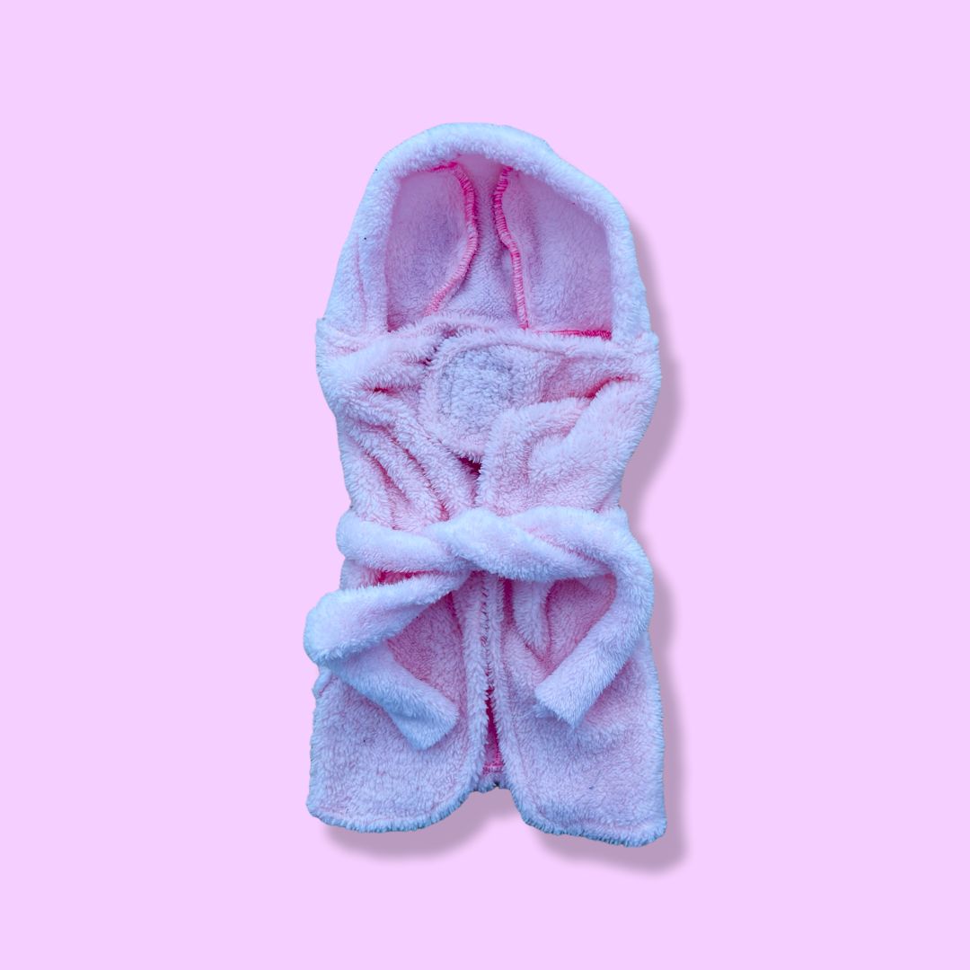 Pink Bathrobe for Dog & Cat Pet Accessories Design Clothes