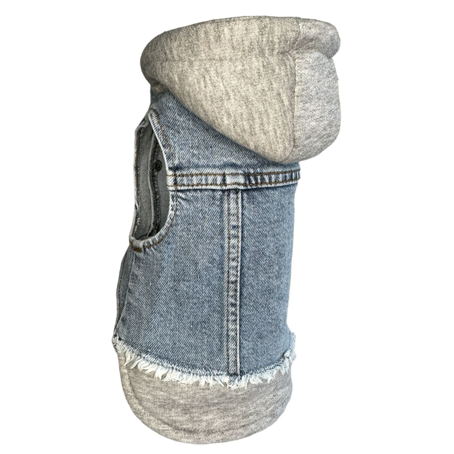 BALP Grey Jeans, Denim Jacket for Dog, Small pets, Dogs Luxury Clothes