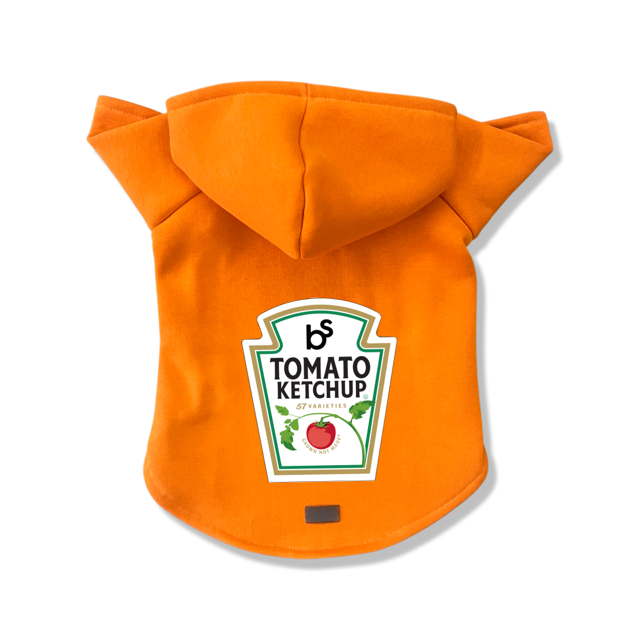 Tomato Ketchup Orange Sweatshirt Dog & Cat Pet Accessories Design Clothes