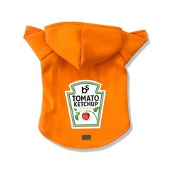 Tomato Ketchup Orange Sweatshirt Dog & Cat Pet Accessories Design Clothes