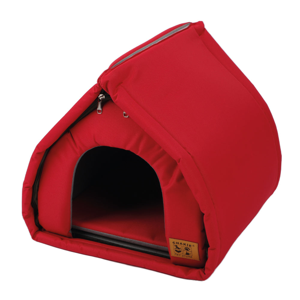 BALP Red Igloo Indoor/Outdoor Pet House for Cats and Small Dogs