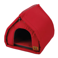 BALP Red Igloo Indoor/Outdoor Pet House for Cats and Small Dogs